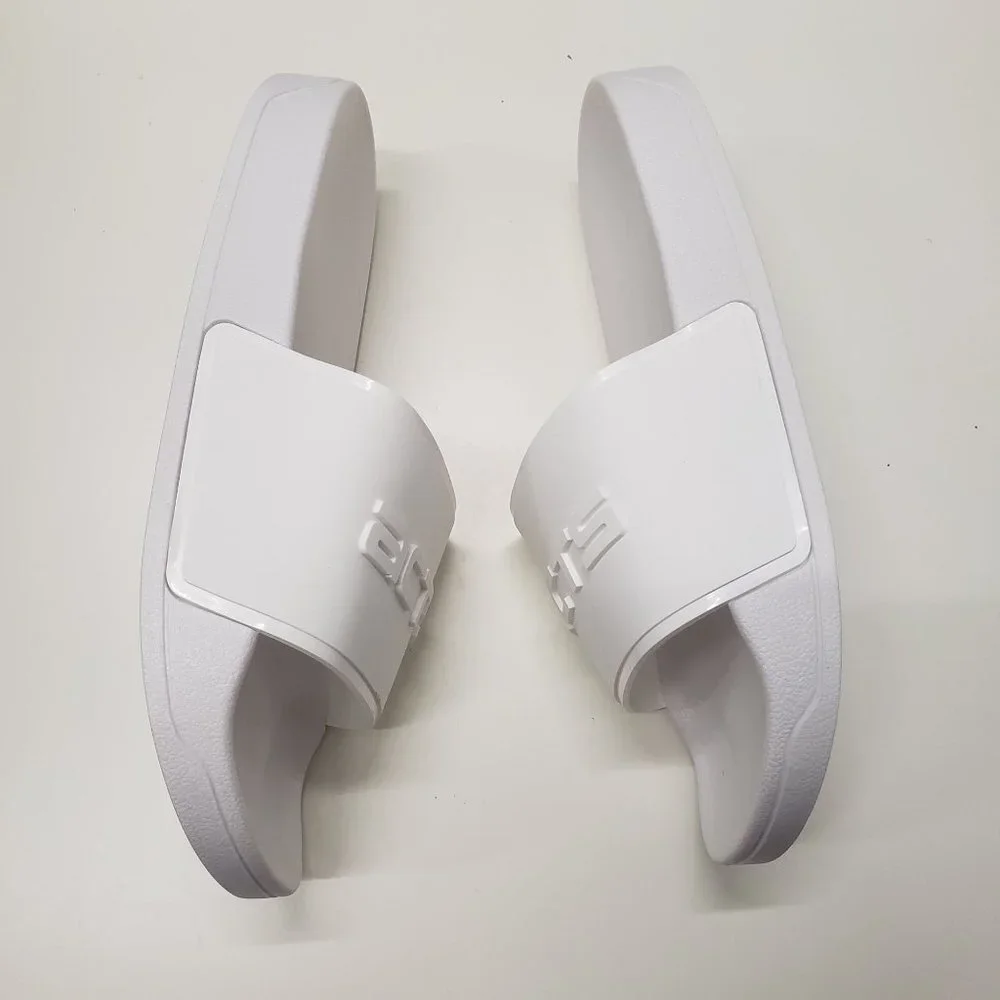 New Acts Men's Pool Slides in White - Size 40 (US‎ Size 7.5)